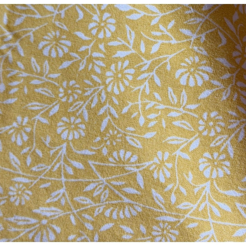 Williams Sonoma Ditsy Floral Placemats Set 6 PCS Yellow White Reversible 14 X 20
